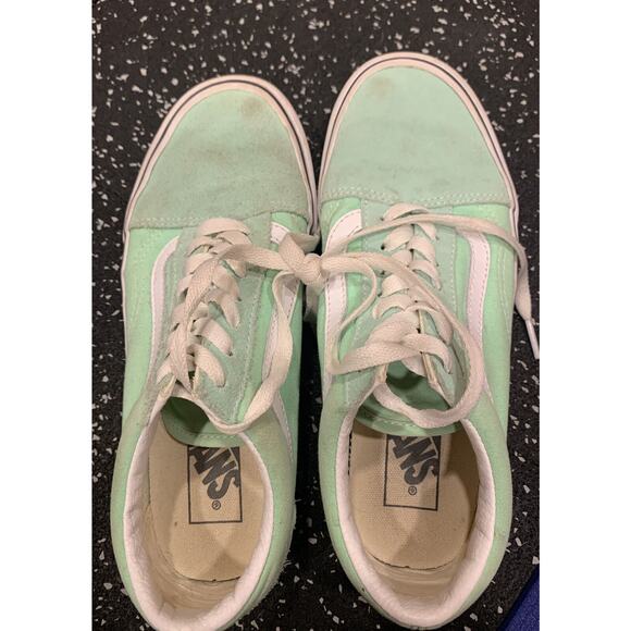Vans Men’s Size 5.5 Women's size‎ 7 Mint Green 751505 Skateboard Sneakers - Picture 2 of 7